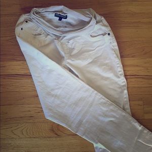 White maternity Jean